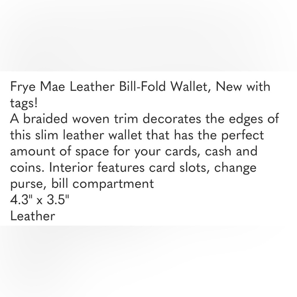 FRYE Leather Wallet with Woven Trim - Picture 5 of 5